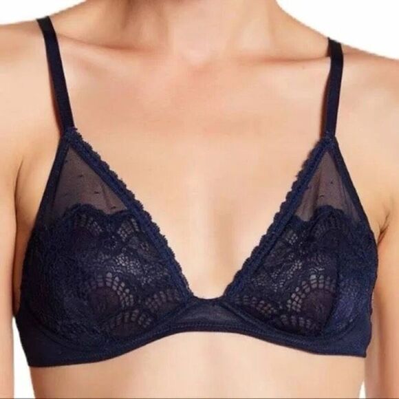 Free People Intimately Triangle Underwire Bra in Deep Navy 32A $38 - Picture 2 of 5